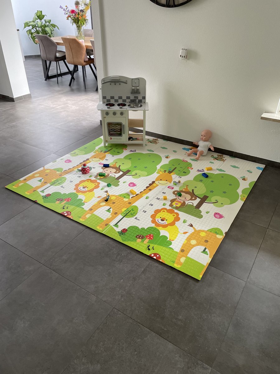 Sans marque XL Speelkleed Dubbelzijdig Plooibaar 180x200cm