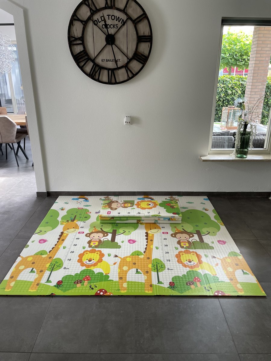 Sans marque XL Speelkleed Dubbelzijdig Plooibaar 180x200cm
