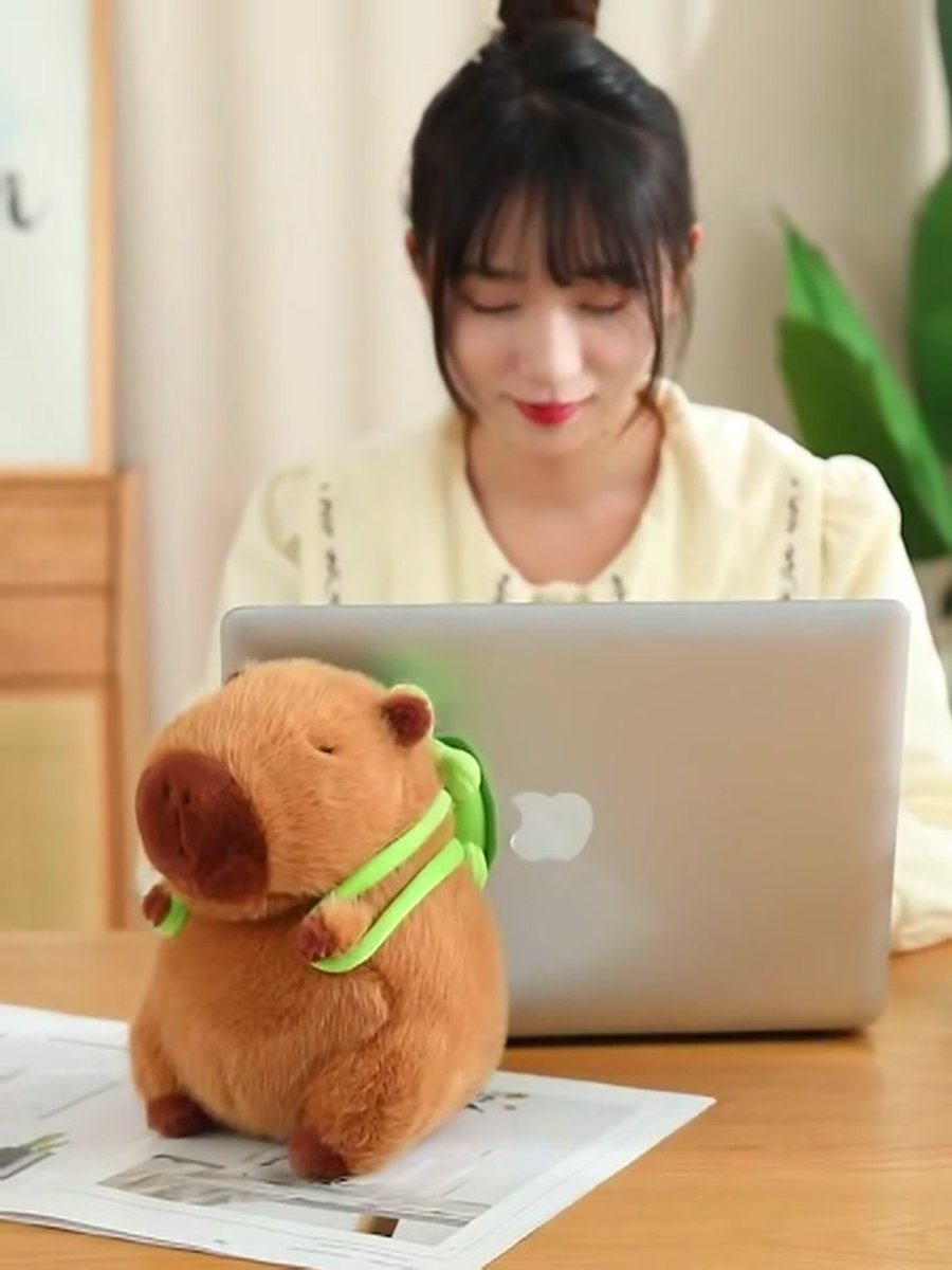 Klikkopers Pluche Capybara Knuffel - 26 CM - Kawaii Stijl