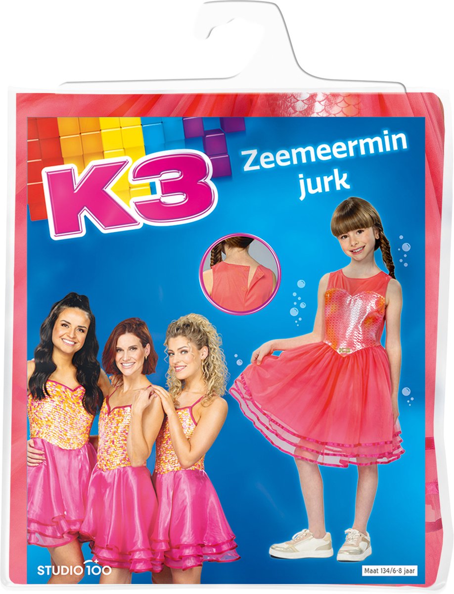 K3 Verkleedkleding Zeemeerminnenlied 6-8 Jaar