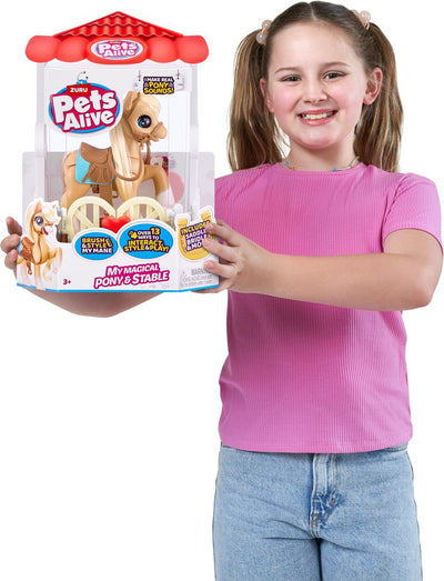 PETS ALIVE Magisch Pony Speelset met Stal - 32cm