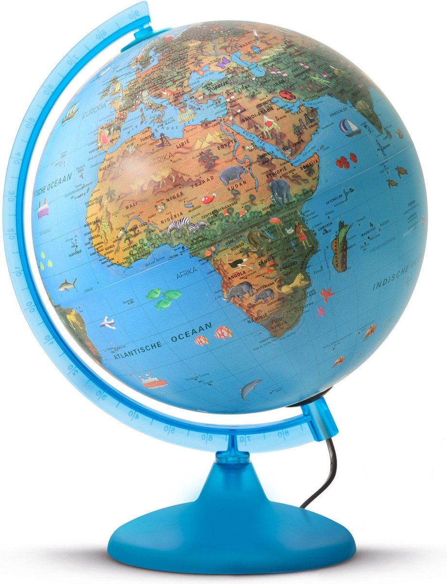 ARCA Verlichte Wereldbol met LED-verlichting - 25 cm
