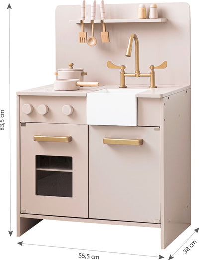 Petite Amelie Houten Speelkeuken met Accessoires - 55 cm - Roze