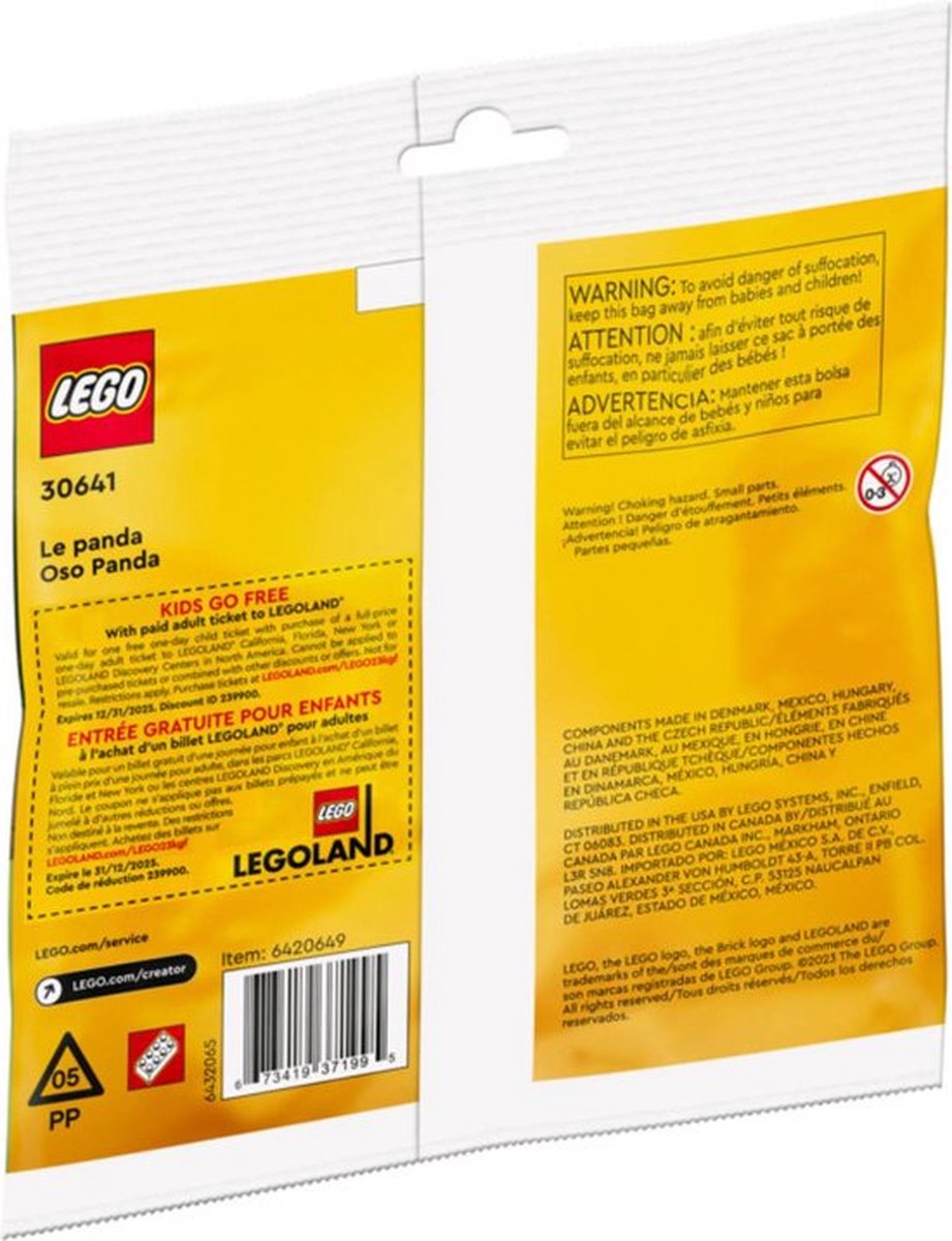 LEGO Creator Schattige Panda Beer - 30641