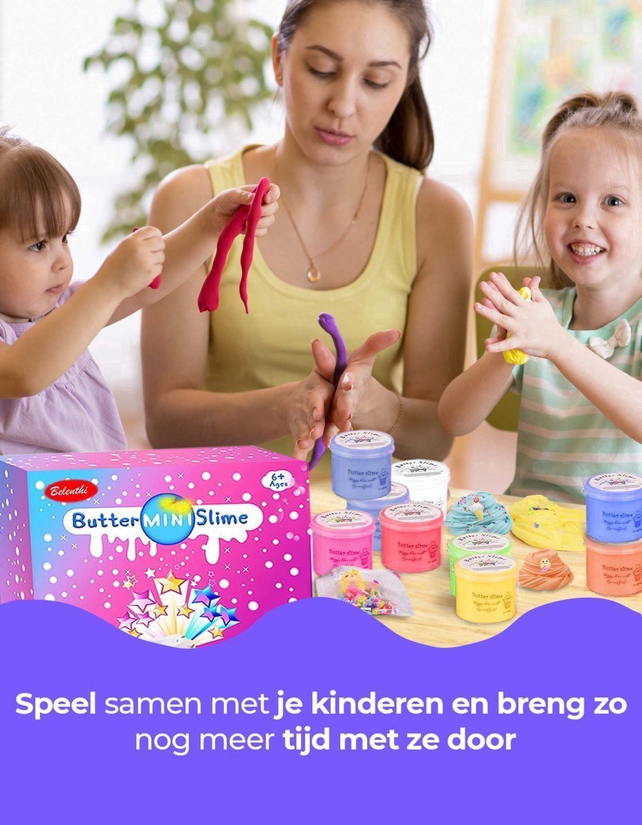 Belenthi 18-Pack Zachte Butter Slime Kit