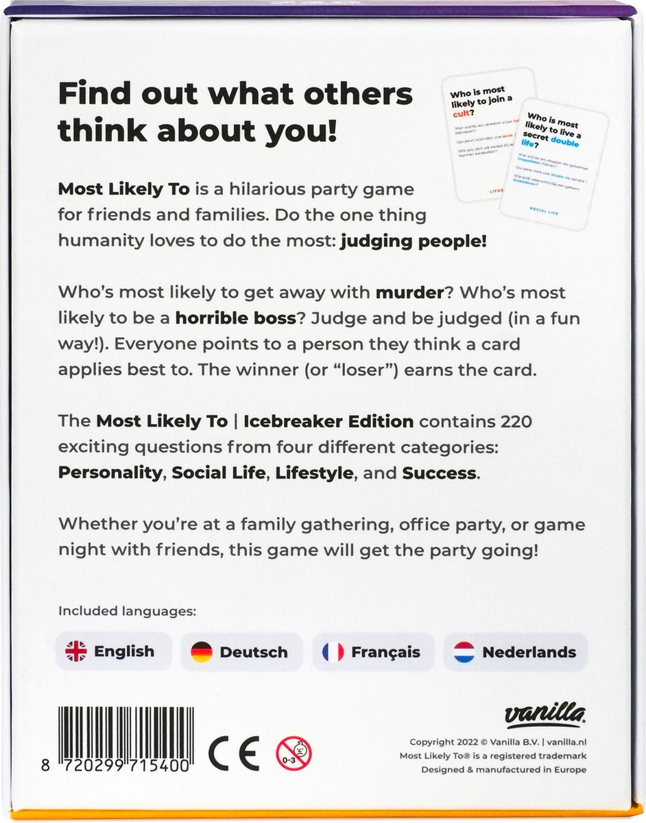 Most Likely To® Feestkaartspel Édition Brise-Glace