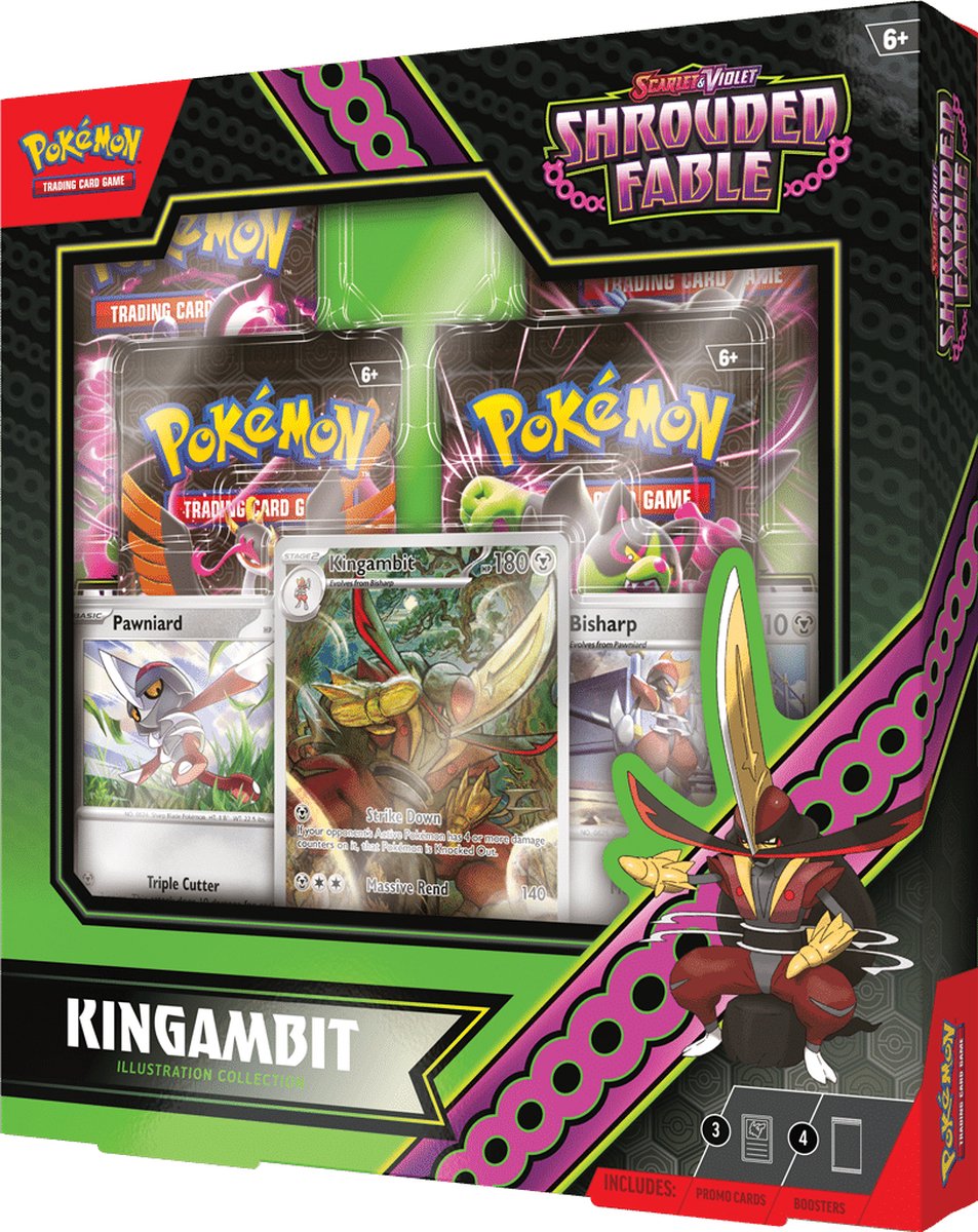 Pokémon TCG Scarlet & Violet - SV6.5 Kingambit Illustratie Set
