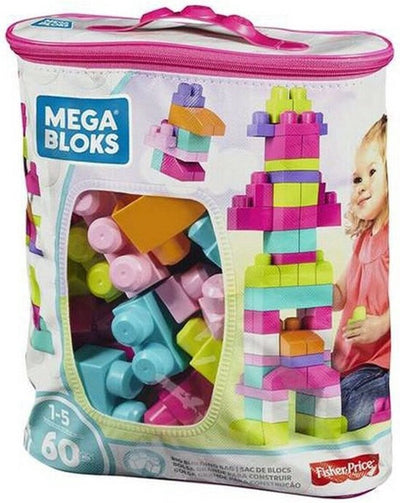 Mega Bloks Roze Bouwstenen Set - 60 Stuks