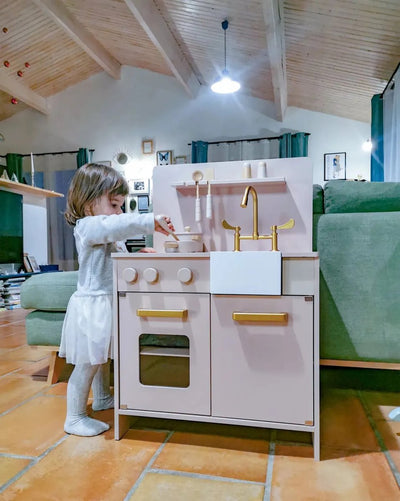 Petite Amelie Houten Speelkeuken met Accessoires - 55 cm - Roze
