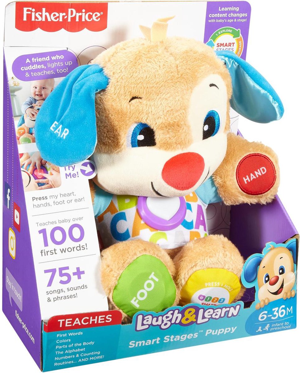 Fisher-Price Leerplezier Eerste Woorden Puppy - Interactief
