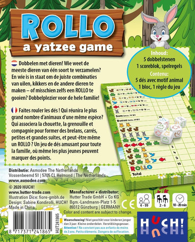 Hutch Rollo Yahtzee Dierenspel - Dobbelspel