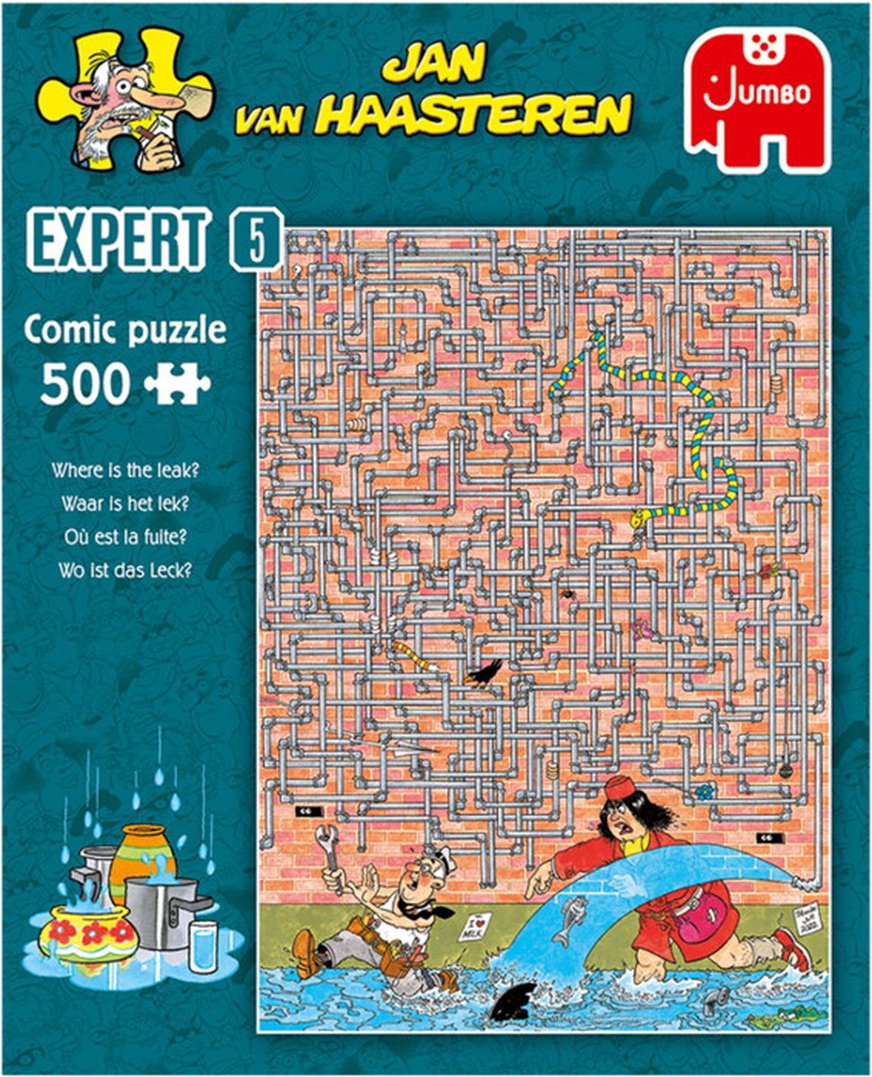 Jan van Haasteren Puzzel - Waar is het Lek? - 500 Stukjes