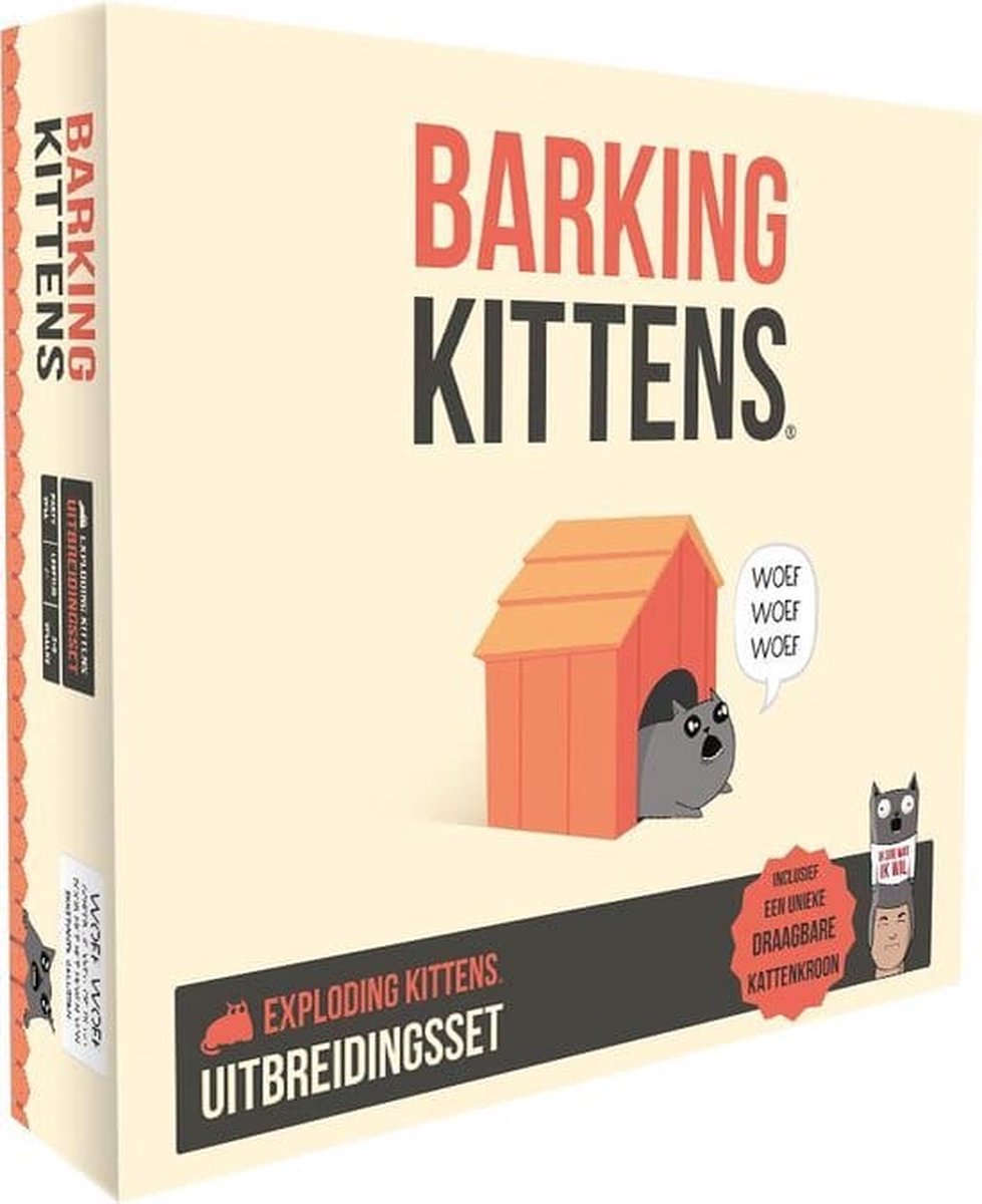 Exploding Kittens Uitbreiding Barking Kittens Kaartspel
