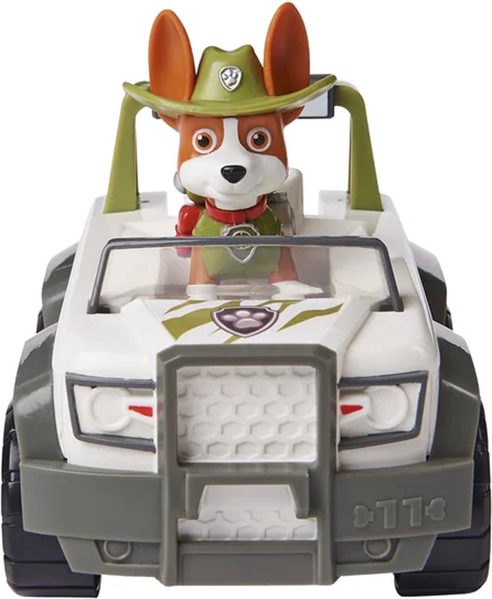 PAW Patrol Tracker Voertuig met Verzamelbare Figurine - 15 cm
