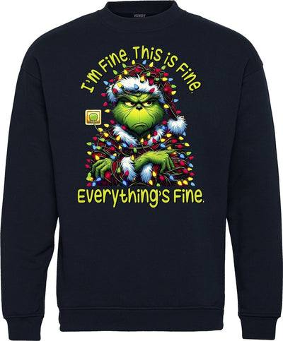 Vundy Grinch Kersttrui Unisex - Marine - Maat 4XL