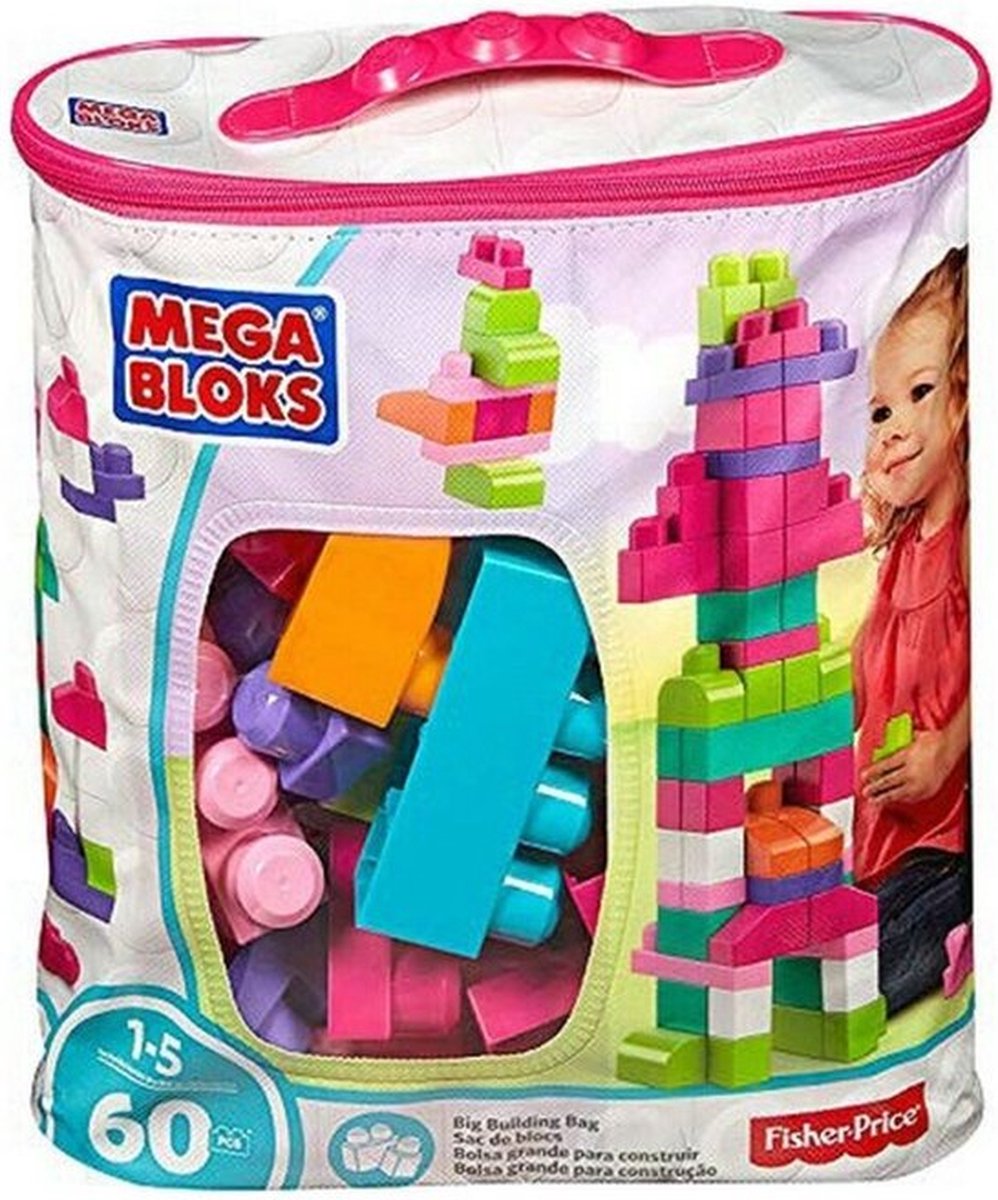 Mega Bloks Roze Bouwstenen Set - 60 Stuks